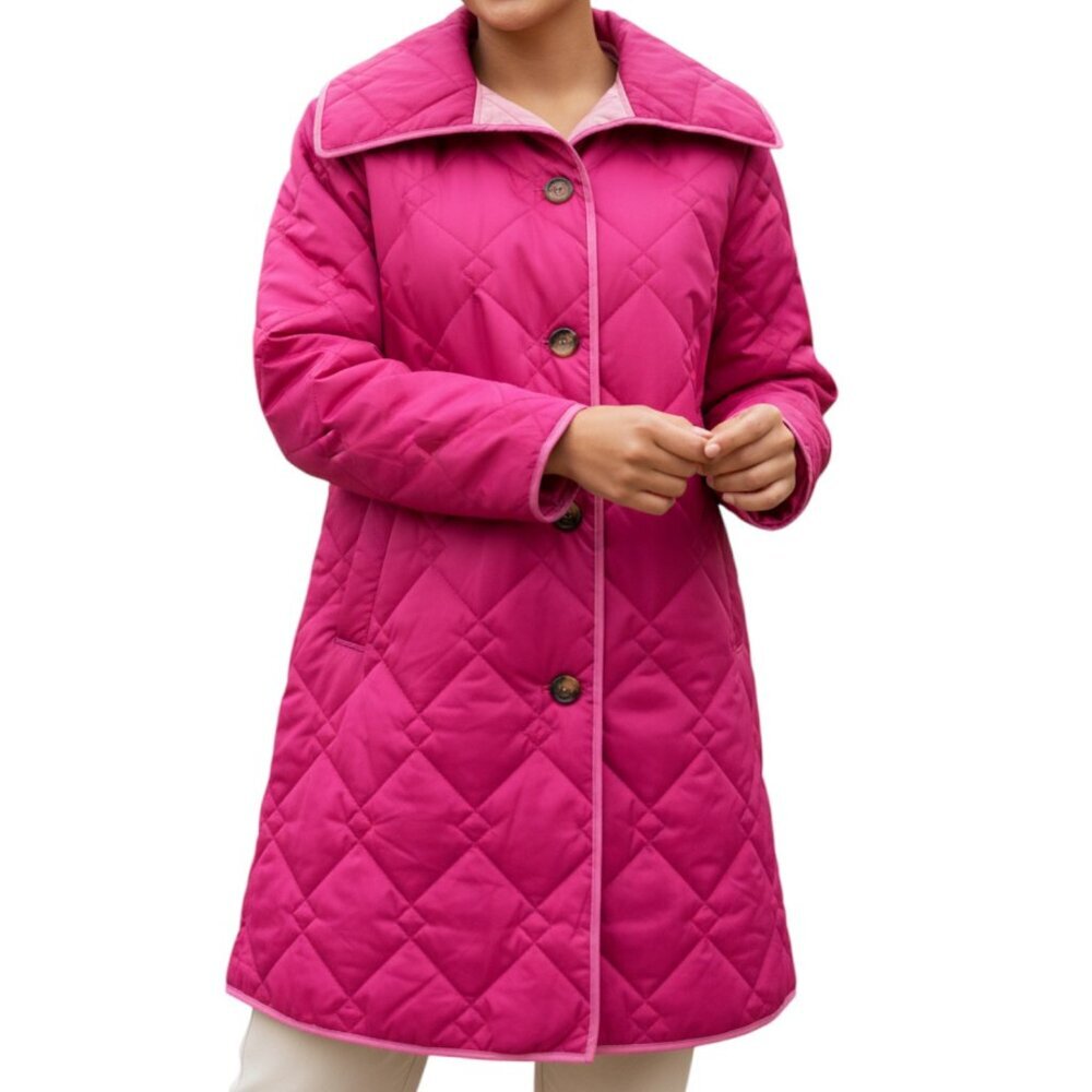 Jane Post New York coat pink quilted